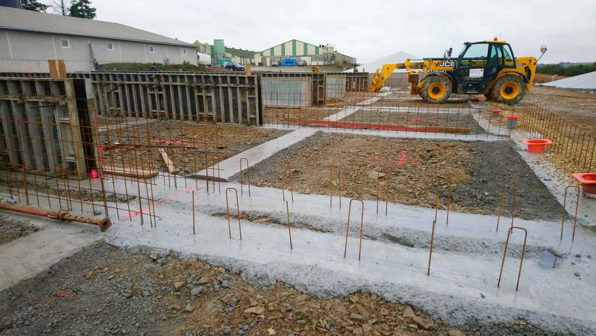 vue de la construction des semelles de fondation